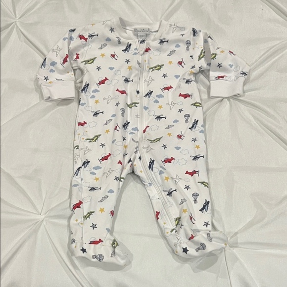 Kissy Kissy White Footie with Colorful Animal Print - Picture 1 of 6